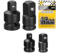 OUMUIK Adattatore per bussola incluso da 3/8 a 1/2, da 1/4 a 3/8, da 3/8 a 1/4, da 1/2 a 3/8 pollici, adattatore angolare a bussola
