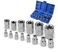 oumuik Set di 14 bussole Torx E4-E24 su guida 1/4 "1/2" 3/8" E-Type bussole dado inserto