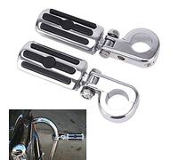 OUMURS Pedane per moto da 1-1/4" per guardie del motore da 3,2 cm per pedane autostradali per pedali, morsetto compatibile con Harley Touring Electra Road Glide Road King Street Glide Sportster 883