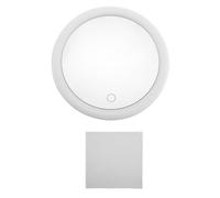 Ounfhtrttk 1 Specchio Ingranditore 10X con Luce Specchio Trucco con Luci Specchio Ingranditore Compatto A LED Bianco per Bagno, Camera da Letto, Hotel