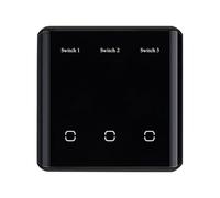 Ounfhtrttk 3 Gang Smart Touch Switch Zigbee 3.0 Display LED di per la Spina Black EU di Casa