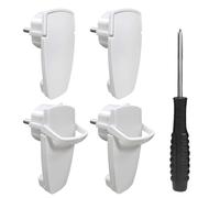 Ounfhtrttk 4 Pezzi Spina Schuko Angolare, Spina Piatta 250 V, Spina di Alimentazione con Maniglia Pieghevole, Spina di Contatto Protettiva con Cacciavite, Spina UE