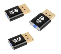 Ounfhtrttk 4K Displayport Dummy Plug DP Virtual Display Adapter DP Dummy Plug EDID Headless Ghost Emulator Accessori per PC 3 Pezzi
