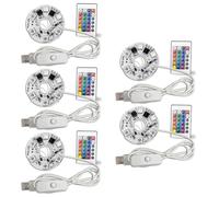Ounfhtrttk 5 Pezzi Ingresso DC5V Gradiente LED RGB Scheda Luce Bianca Interruttore USB e 38MM