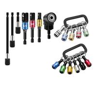 Ounfhtrttk Adattatore per Prese A Percussione (3P), Supporto per Punte da Trapano 11P, Design A, 3P 1/4" Mandrino Esagonale Rapido, Avvitatore Ad Angolo Retto (105°)