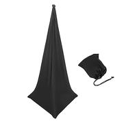 Ounfhtrttk Copertura per Supporto per Altoparlante, Supporto per Altoparlante DJ Gonna per Treppiede con Borsa per Il Trasporto, Copertura Nera Un 360 Gradi per Matrimonio, Concerto Teatrale