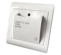 Ounfhtrttk Interruttore di Risparmio per Hotel, Tipo 86, con Inserto Magnetico per Scheda, per Prese di Corrente A Tre Linee da 8800 W e 40 A con Ritardo di 15 Secondi.