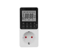 Ounfhtrttk Interruttore Orario Digitale Elettronico per Cucina, Presa di Corrente 230 V, Programmabile 7 Giorni, 12/24 Ore, Spina UE