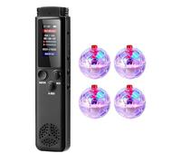 Ounfhtrttk Kit da 5 Pezzi 64 GB Registratore Vocale Digitale con 4 LED Cat Ball Giocattolo con Palla per Gatti Attivato dal Movimento Registratore Vocale Attivato Voce