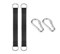 Ounfhtrttk Kit di 2 Cinghie per Altalena da Albero con 2 Moschettoni, Barra Singola, Cintura di Estensione, 2,4 M