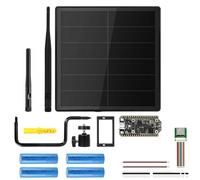 Ounfhtrttk Kit di Solari LoRa da 5 W con Supporto per Antenna Meshtastic LoRa 2.4G con WiFi LoRa 32 V4, Batteria 18650 e Modulo GPS 915 MHz