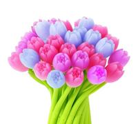 Ounfhtrttk Penna A Gel con Fiore di Tulipano Che Colore, 50 Pezzi In Confezione per Regali di Compleanno, Festa e Scuola.