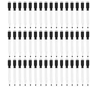 Ounfhtrttk Pennarello Cancellabile con Penna Magnetica per Lavagna Bianca, Confezione da 48 Pennarelli per Lavagna Bianca Pennarello Cancellabile un Secco con Cappuccio per Gomma Nero