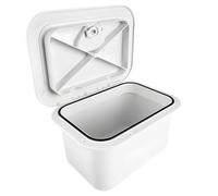 Ounfhtrttk Per Yacht White Locking Built in Inspection Hatch Marine Deck Storage Box Ruotare per Aprire e Chiudere Organizzatore