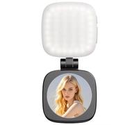 Ounfhtrttk Ribaltamento A 180 ° Regolabile e Specchio Incorporato Mini Riempimento Mini Riempimento Luce Ricaricabile per Telefono Magnetico Phone Phone Luce Black