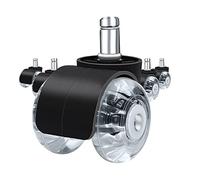 Ounfhtrttk Ruote per Sedia da Ufficio 5 Pezzi, 2 Ruote Doppie per Impieghi Gravosi, Ruota per Sedia da Scrivania per Computer di Ricambio con Doppio Cuscinetto un Sfera