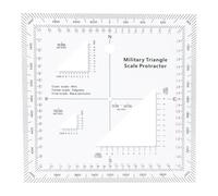 Ounfhtrttk Scala Delle Coordinate Scala Della Mappa Topografica Trasparente Pratica Navigazione Goniometro Militare