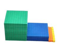 Ounfhtrttk Set Completo di Dieci Blocchi per Bambini, Giocattolo Matematico, Blocchi Matematici, Base in Plastica