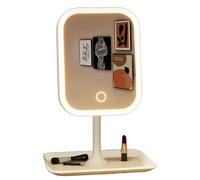 Ounfhtrttk Specchio da Trucco LED con Luce A 3 Colori, Specchio da Tavolo Moderno, Specchio da Trucco per Donne, Specchio da Camera da Letto.