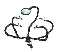 Ounfhtrttk Stazione Saldante USB con Terza Mano con Lente D'Ingrandimento 3X e Luce LED Ricaricabile Via USB. Utensile per Saldatura e Riparazione.