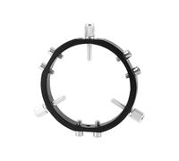 Ounfhtrttk Supporto per Montatura Star Finder A 3 Punti con Anelli di Bloccaggio per Astromorfologia per Montatura per Telescopio Finder Pointer 90mm Nero