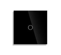 Ounfhtrttk UE 1Gang 2way Dual Touch Glass Pannello Interruttore Della Scala Switch Sensore Sensore NESSUN Wi-Fi Need Black