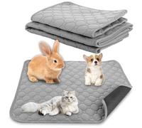 Oungy Pipi Tappetini per cani, assorbenti, per cani, 100 x 70 cm, 60 x 45 cm, riutilizzabili per cani, pipi pad per porcellini d'India, lavabili (grigio)