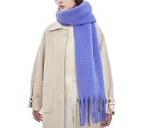 OUNIYA Grande sciarpa grossa oversize soffice sciarpa coperta grande lana spessa inverno caldo, Viola, Large
