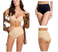 Ouno 4 Slip Invisibile Senza Cuciture, Taglio Laser in Microfibra, Guaina Mutanda Donna Vita Alta, Colore Beige e Nero (IT, Testo, M, L, Regular, Regular, 4 Slip Nero)