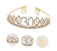 OUNONA 1 set Corone e Fasce per Compleanno Decorazioni Eleganti per Feste Tema per Celebrare Compleanni e Speciali con Nastro Stampato e Design Accattivante
