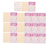 OUNONA 1 Set di Accessori per Il Gioco del Bingo, Gioco interattivo per | Include 24 carte e tabelloni per i giocatori, ideale per la classe, l'ufficio, la famiglia, come divertente attività