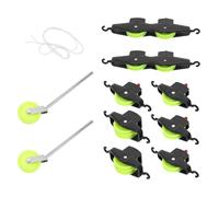 OUNONA 1 set di di pulegge per l'istruzione, attrezzatura di fisica per l'aula, kit dimostrativo di vantaggi meccanici, puleggia fissa e mobile per esperimenti scientifici