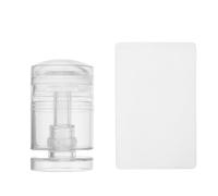 OUNONA 1 set di stampini per unghie rotanti in silicone trasparente con punta francese, regolabile, strumenti per manicure in gelatina per la casa e il salone