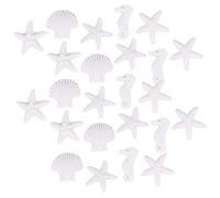 OUNONA 1 Set Ornamento di Stelle Marine Conchiglie Stella Marina Conchiglia Oceano Carri Armati Arredamento Dell'acquario Pendente Natalizio Resina Bianca Pezzi