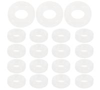 OUNONA 10 Paia Anello Antiscivolo in Silicone, Bianco Semitrasparente | Compatibile la Maggior Parte delle Montature, Forma Tonda, Comfort Ammortizzante per Lettura e Lavoro