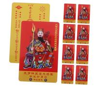 OUNONA 10 Pezzi Carta Tai Sui amuleto buddista arredamento amuleto carte di Capodanno accessori feng shui amuleto tradizionale feng shui presente amuleto squisito amuleto feng shui pvc