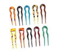 OUNONA 10 pezzi Forcine Vintage di U in Plastica Fermagli per Stile Francese per Acconciature Raffinate e Occasione Formale o Informale