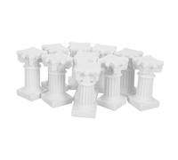 OUNONA 10 Pezzi Mini Roman Pillar Candle Holders in Resin Elegant Greek Columns Decor For Wedding Tables Garden And