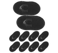 OUNONA 10 Pezzi Mini Spazzola Silicone per Massaggio Capelluto Uomo Pettine Shampoo Tascabile Morbido per Pulizia Profonda e Rimozione Forfora Portatile Multifunzione per Viaggi e Uso