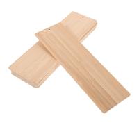 OUNONA 10 Pezzi Segnalibri Rettangolari in Bambù Grezzo, Durevoli senza Bave, Dimensioni 16x5 Cm, per Feste D'autunno e Decorazioni Creative Fai da Te