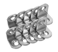 OUNONA 10 pezzi Staffa Angolare Inox Resistente Supporto Mini per Mensole Muro e Scaffali Angolari Cucina Fissa Mobili e Ripari con Stabilità