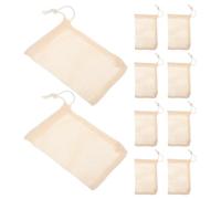 OUNONA 10 sacchetti a rete per sapone, sacchetti salva saponetta con | Sacchetto porta sapone da bagno: mantiene il sapone asciutto, ne prolunga la durata, comodo cordino con coulisse, adatto alla