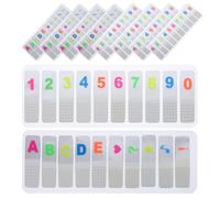 OUNONA 10 set di linguette indice numeriche e alfabetiche, autoadesive, da 0 a 9, con numeri e lettere consecutivi per diari, raccoglitori e quaderni.