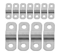 OUNONA 100 Morsetti in Acciaio Inossidabile per Recinzioni Metalliche e Cavi Elettrici Clip a U Doppio Foro per Fissaggio Tubi e Filo Spinato Set 100 Pezzi per Uso Esterno e Montaggio