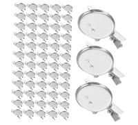 OUNONA 100 Pezzi Base Spilla in Ferro Argento 3cm per Creazione Gioielli Fai da Te e Mostrare Design su Maglioni