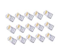 OUNONA 100 pezzi Connettori Cata Trasparenti Terminali Crimpare Cavo Ethernet Perforati a Coppie Intrecciate Alta Affidabilità e Installazione Rapida per Rete Stabile