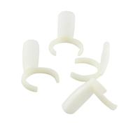 OUNONA 100 pezzi per Unghie per Nail Art con Anello per Mostrare e Praticare Colori Bianco