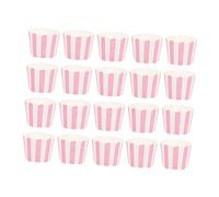 OUNONA 100 Pezzi Pz Pirottini per Muffin Carta Resistente Al Calore Decorativi per Dolci e Feste Usa e Getta per Torte Compleanni e Matrimoni Design Rosa Strisce