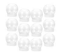 OUNONA 12 Pezzi Globo di Neve in Plastica Trasparente 150 Ml Tappo, Globi Vuoti Fai da Te per Decorazioni Natalizie, Accessori Leggeri e Lavabili per Creazioni Artistiche e Scene