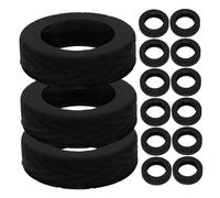 OUNONA 16pezzi Copriruote in Silicone Morbide Per Valigie Protezioni Silenziose Per Ruote Girevoli Accessori Per Valigie Da Viaggio Neri